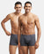 Super Combed Cotton Rib Solid Trunk with StayFresh Treatment - Asphalt (Pack of 2)