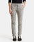 Super Combed Cotton Elastane Stretch Slim Fit Trackpants With Side Pockets - Lt Grey Melange Printed