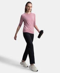 Super Combed Cotton Elastane Stretch Relaxed Fit Trackpants With Side Pockets - Black Melange