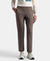 Super Combed Cotton Elastane Stretch Relaxed Fit Trackpants With Side Pockets - Dark Khaki