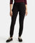 Super Combed Cotton Elastane French Terry Relaxed Fit Joggers With Zipper Pockets - Black
