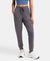 Super Combed Cotton Elastane French Terry Relaxed Fit Joggers With Zipper Pockets - Blackened Pearl