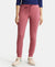 Super Combed Cotton Elastane French Terry Relaxed Fit Joggers With Zipper Pockets - Rose Wine