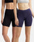 High Coverage Super Combed Cotton Elastane Stretch Shorties With Concealed Waistband - Black & Classic Navy (Pack of 2)