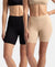 High Coverage Super Combed Cotton Elastane Stretch Shorties With Concealed Waistband - Black & Skin (Pack of 2)