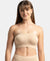 Wirefree Padded Micro Touch Nylon Elastane Stretch Bandeau Bra with Removable Pads and Detachable Transparent Straps - Light Skin-0