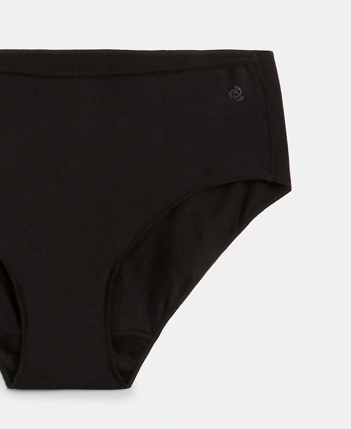High Coverage Micro Modal Elastane Stretch Hipster With Ultrasoft Concealed Waistband - Kentucky Blue & Black (Pack of 2)