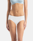 High Coverage Micro Modal Elastane Stretch Hipster With Ultrasoft Concealed Waistband - White