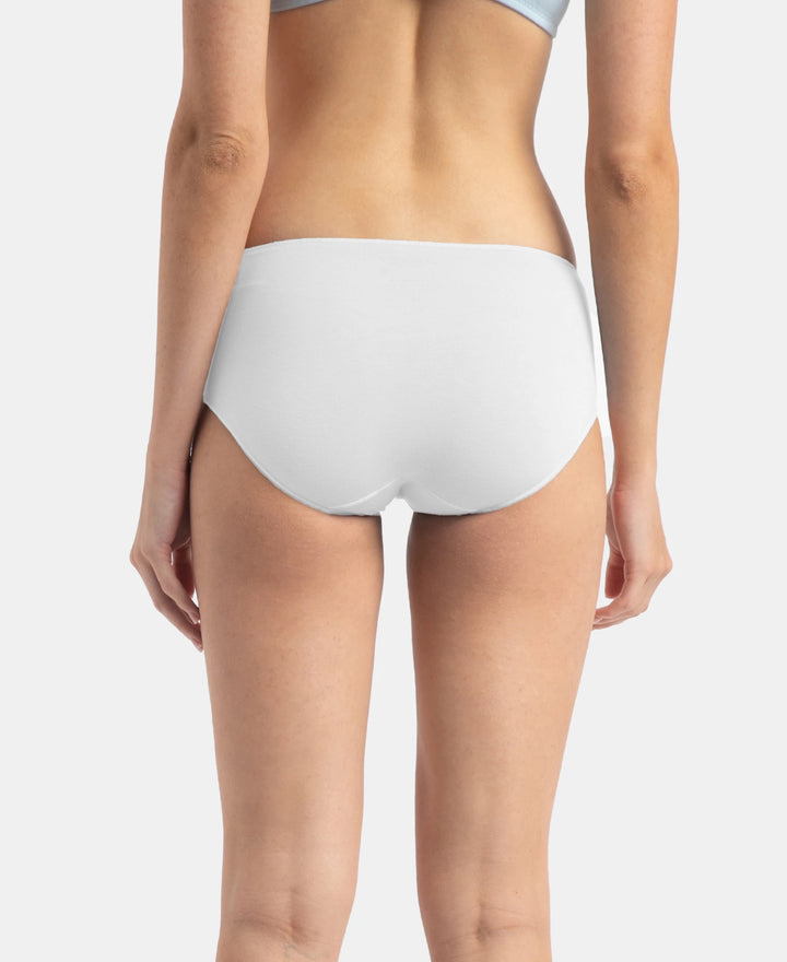 High Coverage Micro Modal Elastane Stretch Hipster With Ultrasoft Concealed Waistband - White