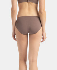 Medium Coverage Micro Modal Elastane Stretch Bikini With Concealed Waistband and StayFresh Treatment - Cashmere Rose & Deep Taupe (Pack of 2)