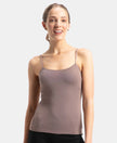 Micro Modal Elastane Stretch Camisole with Adjustable Straps and StayFresh Treatment - Deep Taupe
