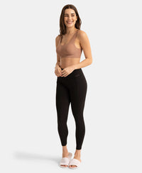Wirefree Unicup Design Padded Soft Touch Microfiber Elastane High Coverage Bonded Tech T-Shirt Bra - Sand