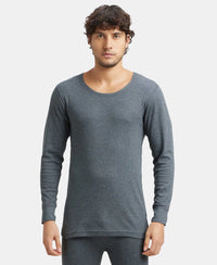 Super Combed Cotton Rich Full Sleeve Thermal Undershirt with StayWarm Technology - Charcoal Melange-1