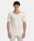 Super Combed Cotton Rich Brushed Fabric Half Sleeved Thermal Undershirt with StayWarm Technology - Off White