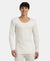 Super Combed Cotton Rich Brushed Fabric Full Sleeved Thermal Undershirt with StayWarm Technology - Off White