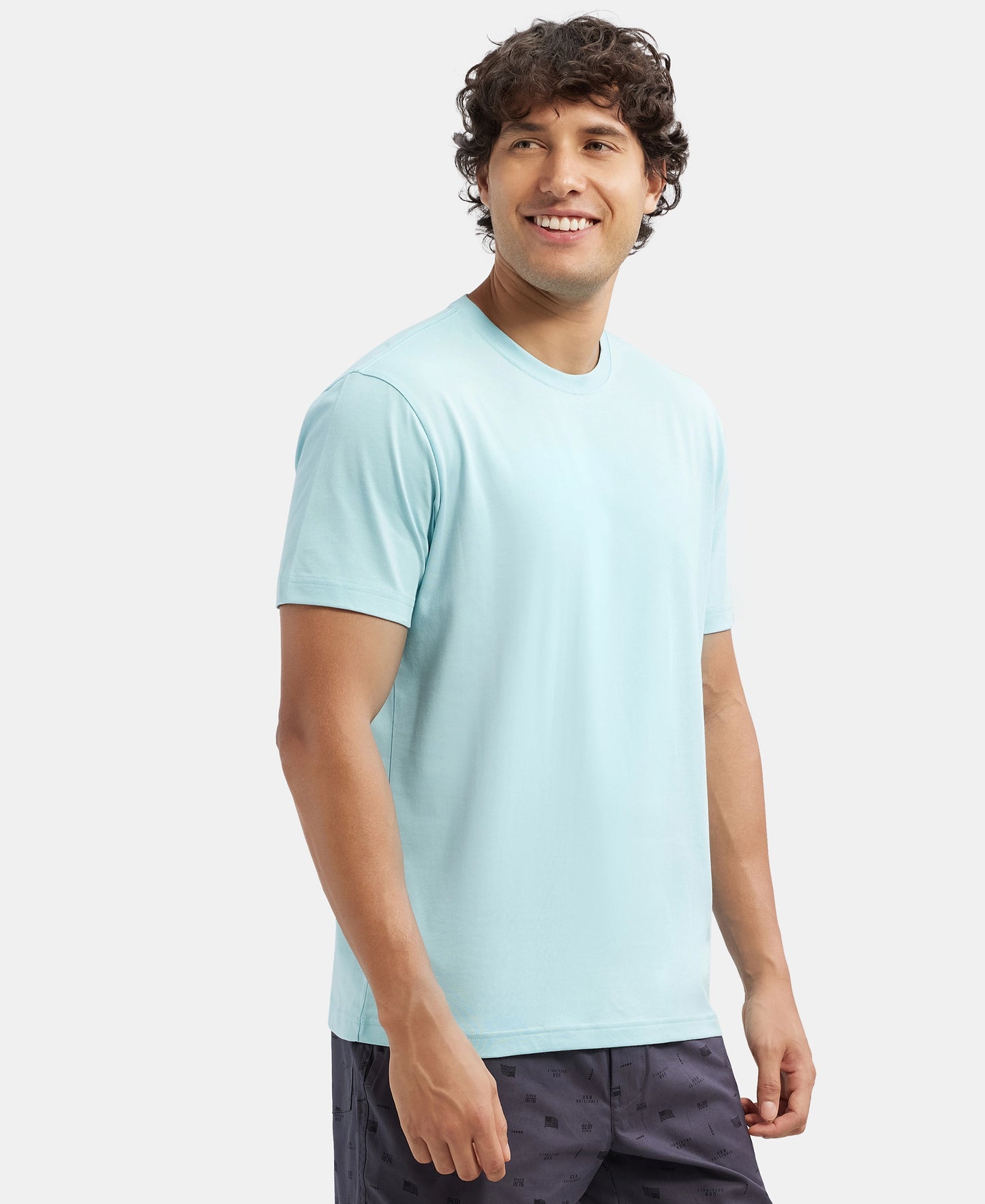 Super Combed Cotton Rich Round Neck Half Sleeve T-Shirt - Sea Angel