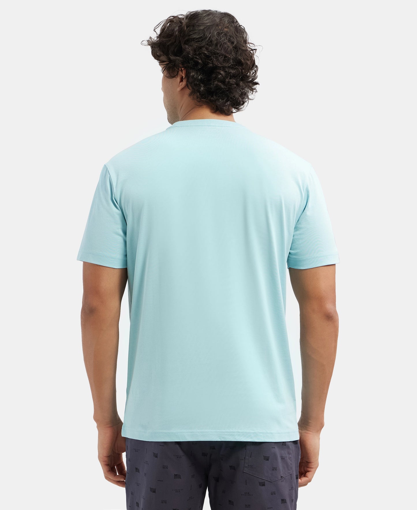 Super Combed Cotton Rich Round Neck Half Sleeve T-Shirt - Sea Angel