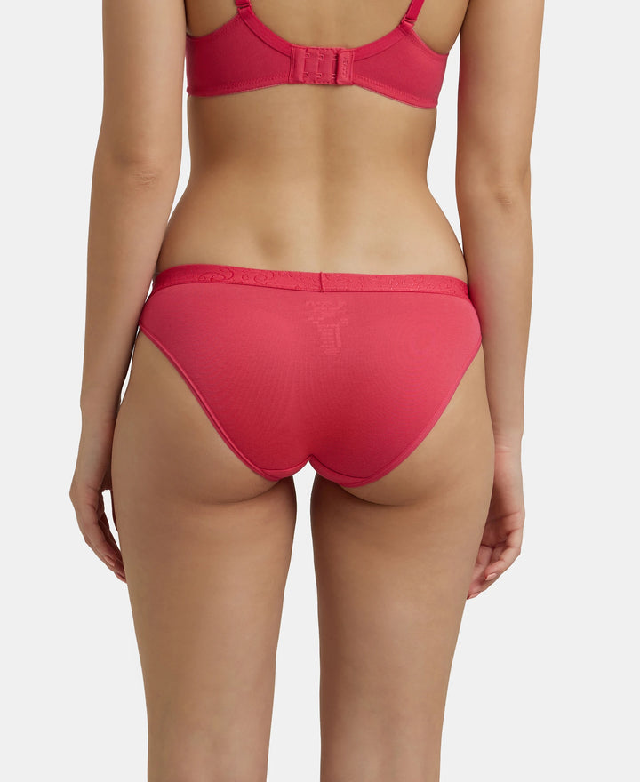 Medium Coverage Super Combed Cotton Elastane Stretch Bikini With Exposed Waistband and StayFresh Treatment - Assorted (Pack of 3)