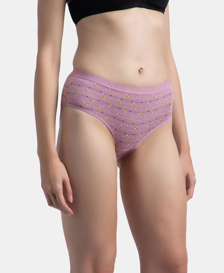 High Coverage Super Combed Cotton Elastane Stretch Mid Waist Hipster With Exposed Waistband - Valerian, Candlelight Peach & Classic Navy (Pack of 3)