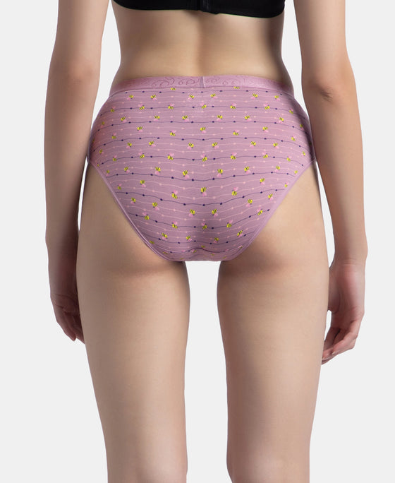 High Coverage Super Combed Cotton Elastane Stretch Mid Waist Hipster With Exposed Waistband - Valerian, Candlelight Peach & Classic Navy (Pack of 3)
