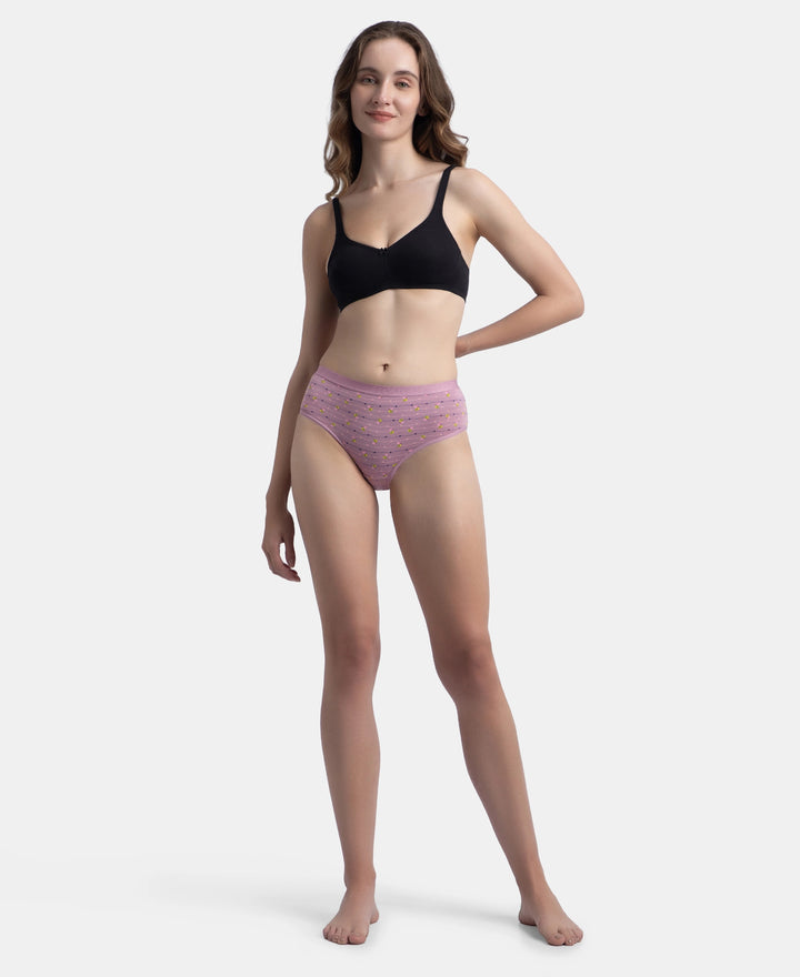 High Coverage Super Combed Cotton Elastane Stretch Mid Waist Hipster With Exposed Waistband - Valerian, Candlelight Peach & Classic Navy (Pack of 3)