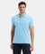 Super Combed Cotton Rich Solid Half Sleeve Polo T-Shirt - Alaskan Blue