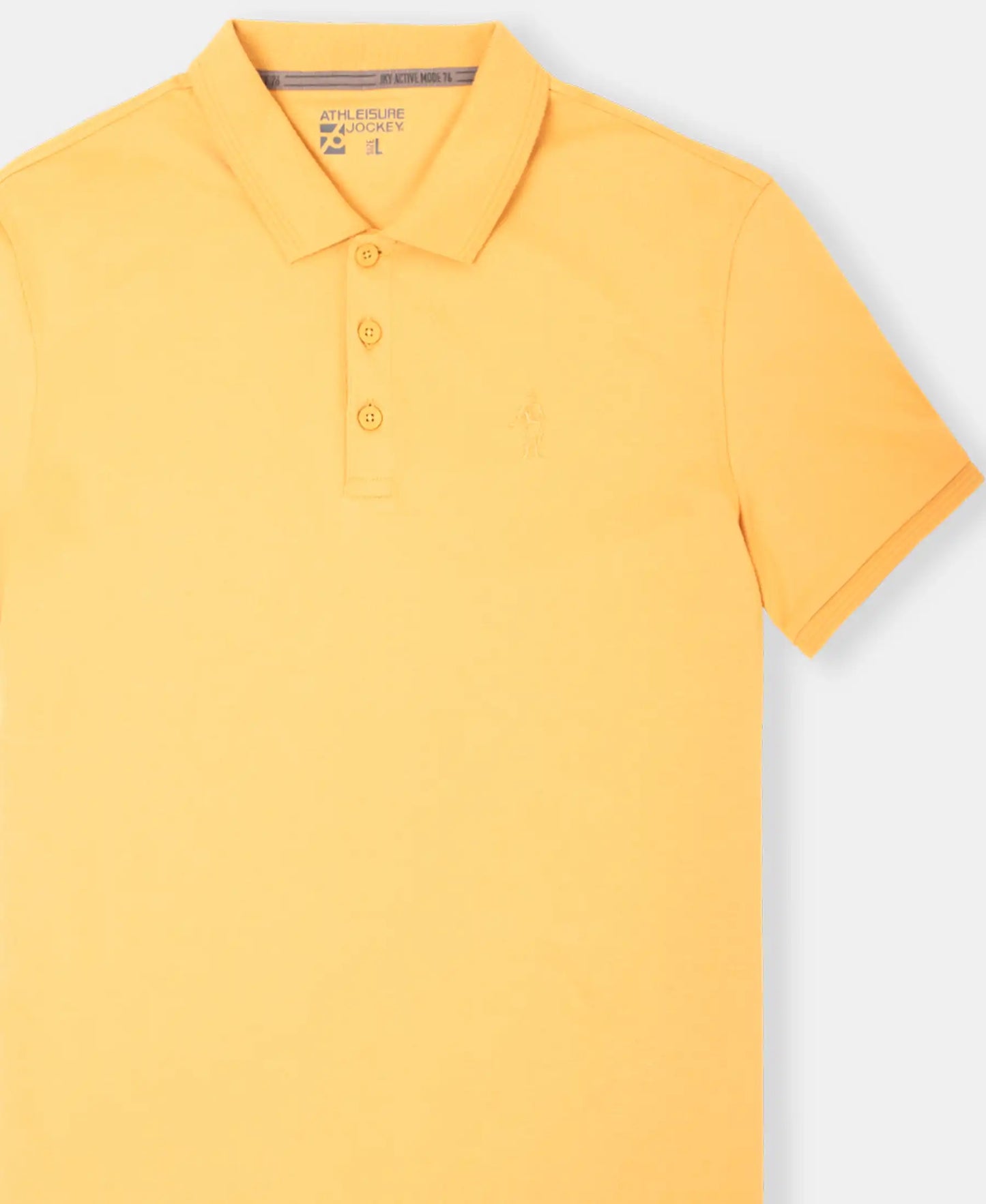 Super Combed Cotton Rich Solid Half Sleeve Polo T-Shirt - Oak Buff
