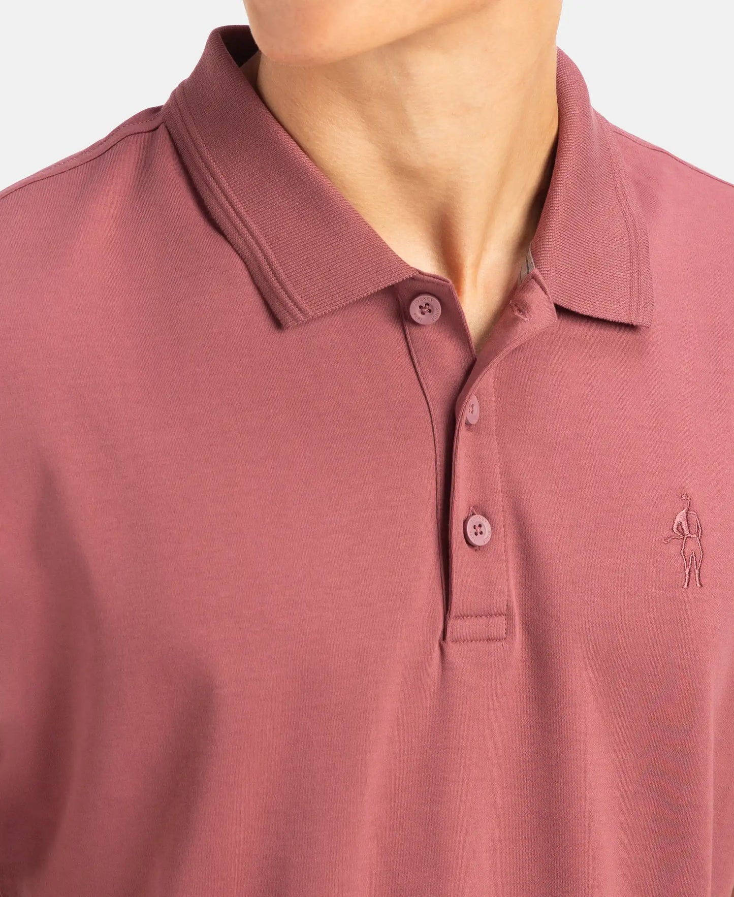 Super Combed Cotton Rich Solid Half Sleeve Polo T-Shirt - Wild Ginger