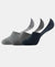 Compact Cotton Elastane Stretch No Show Socks With StayFresh Treatment - Black, Grey & Charcoal (Pack of 3)