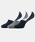 Compact Cotton Elastane Stretch No Show Socks With StayFresh Treatment - Black, Grey & Navy (Pack of 3)