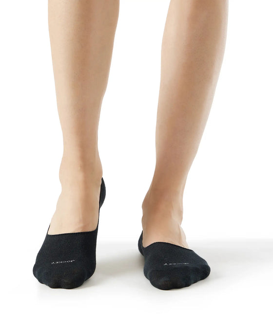 Compact Cotton Elastane Stretch No Show Socks With StayFresh Treatment - Black, Grey & Navy (Pack of 3)