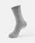 Women's Blended Modal Stretch Crew Length Thermal Socks With StayFresh Treatment - Mid Grey Melange