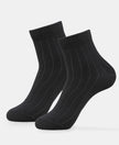 Bamboo Fiber 4 Way Stretch Ankle Length Socks With Stayfresh Treatment - Gun Metal