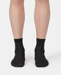 Bamboo Fiber 4 Way Stretch Ankle Length Socks With Stayfresh Treatment - Gun Metal