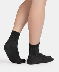 Bamboo Fiber 4 Way Stretch Ankle Length Socks With Stayfresh Treatment - Gun Metal