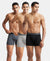 Super Combed Cotton Rib Solid Boxer Brief with Ultrasoft and Durable Waistband - Black/Charcoal Melange/Grey Melange (Pack of 3)
