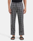 Super Combed Cotton Woven Fabric Regular Fit Checkered Pyjama with Side Pockets - Quiet Shade-1