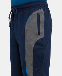 Super Combed Cotton Rich Straight Fit Shorts with Side Pockets - Navy & Charcoal Melange-7