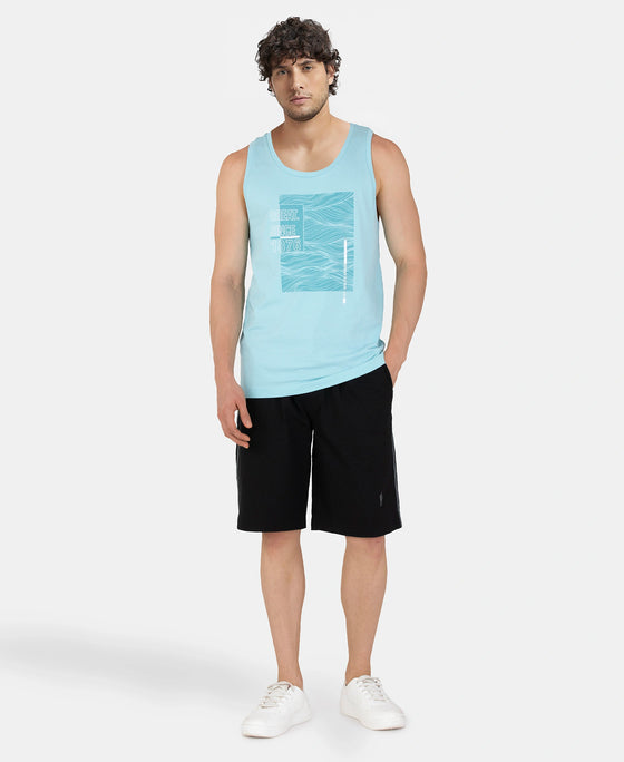 Super Combed Cotton Rich Graphic Printed Tank Top - Sea Angel
