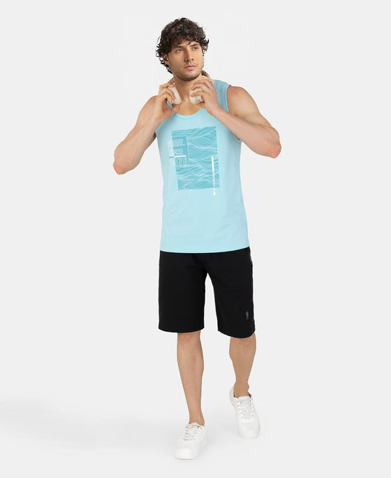 Super Combed Cotton Rich Graphic Printed Tank Top - Sea Angel