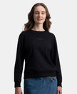 Super Combed Cotton French Terry Fabric Printed Sweatshirt - Black