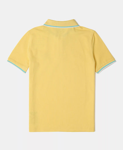 Boy's Super Combed Cotton Rich Graphic Printed Half Sleeve Polo T-Shirt - Beach Ball