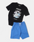 Boy's Super Combed Cotton Printed T-Shirt & Shorts Set - Assorted