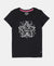Girl's Super Combed Cotton Graphic Printed T-Shirt - Black