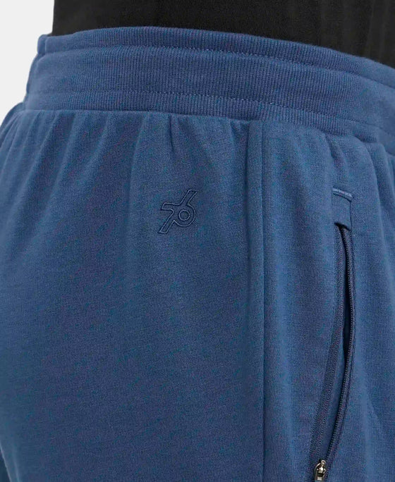 Super Combed Cotton Rich Slim Fit Jogger with Zipper Pockets - Insignia Blue-7