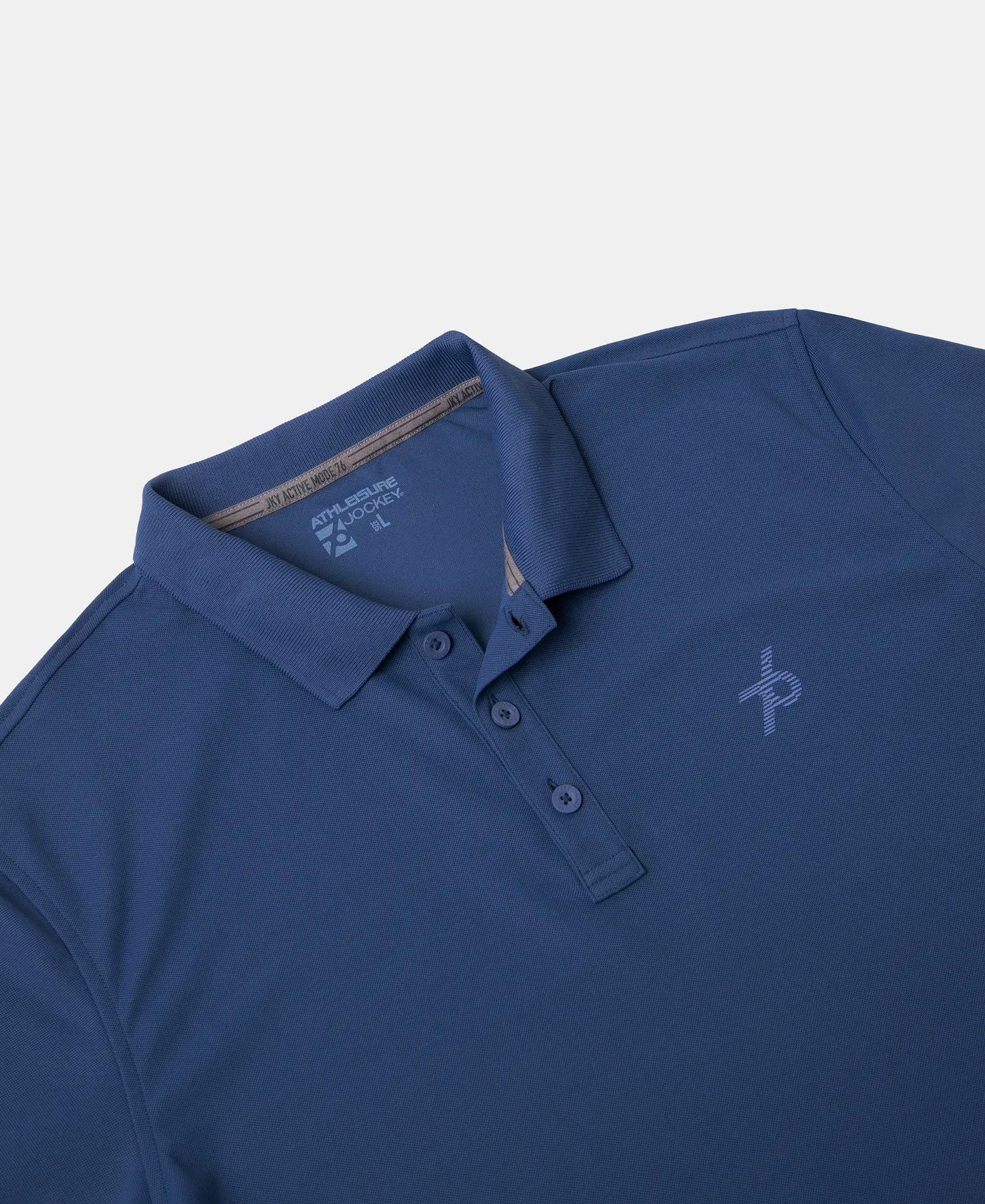 Microfiber Fabric Solid Half Sleeve Polo T-Shirt with StayDry & StayFresh Technology - Navy