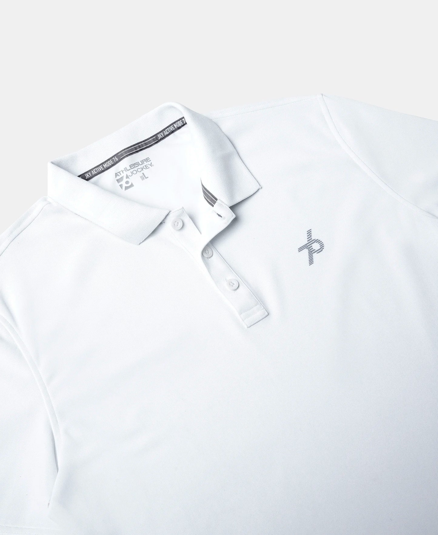 Microfiber Fabric Solid Half Sleeve Polo T-Shirt with StayDry & StayFresh Technology - White