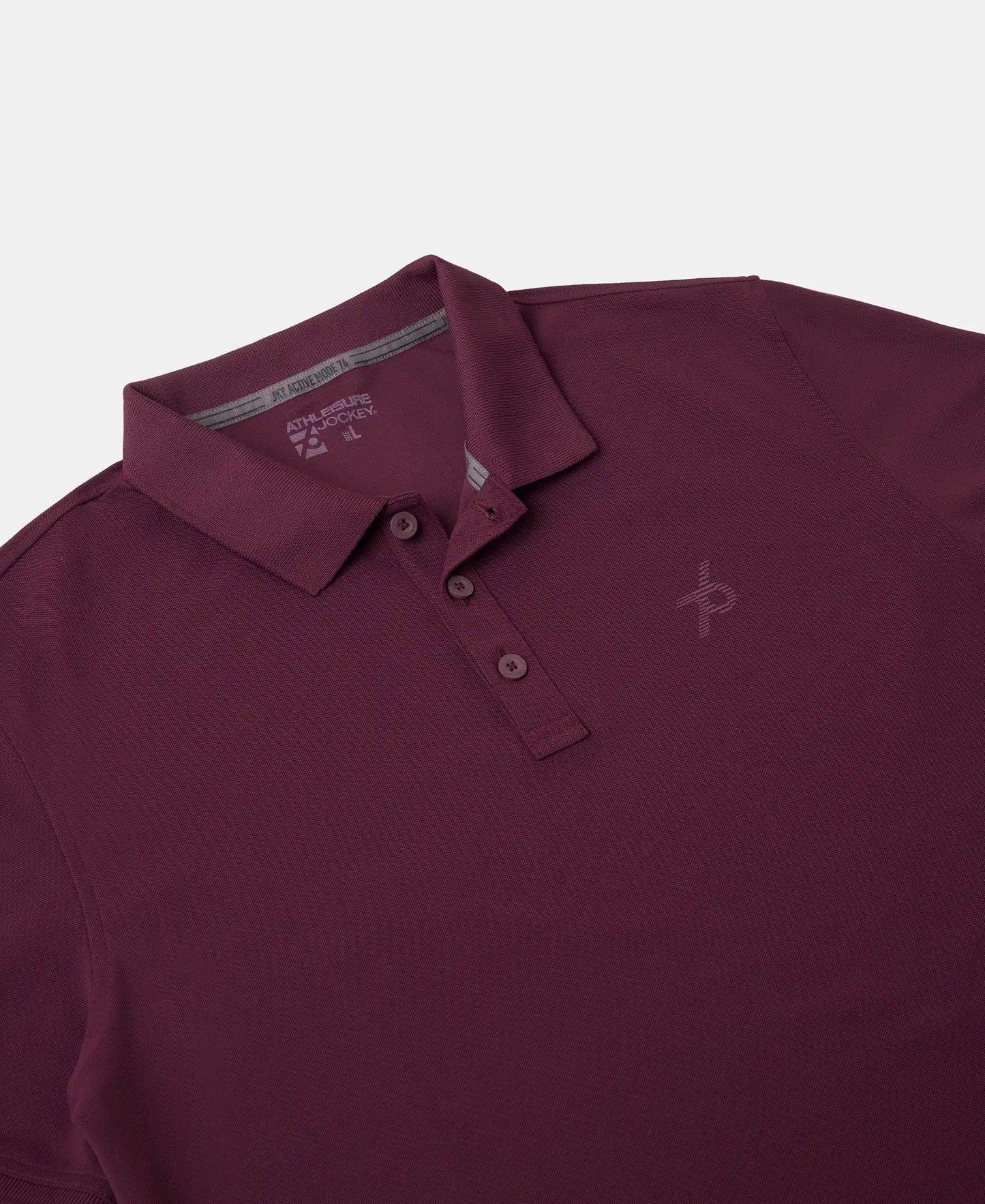 Microfiber Fabric Solid Half Sleeve Polo T-Shirt with StayDry & StayFresh Technology - Wine