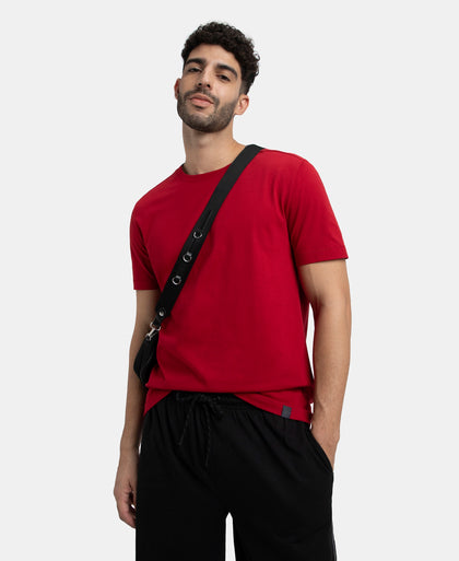 Super Combed Cotton Round Neck Half Sleeve T-Shirt - Shanghai Red