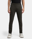Super Combed Cotton Rich Slim Fit Trackpant with Zipper Media Pocket - Olive